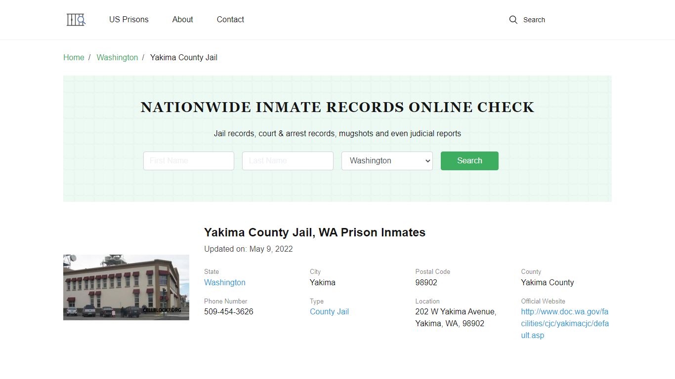 Yakima County Jail, WA Prison Information